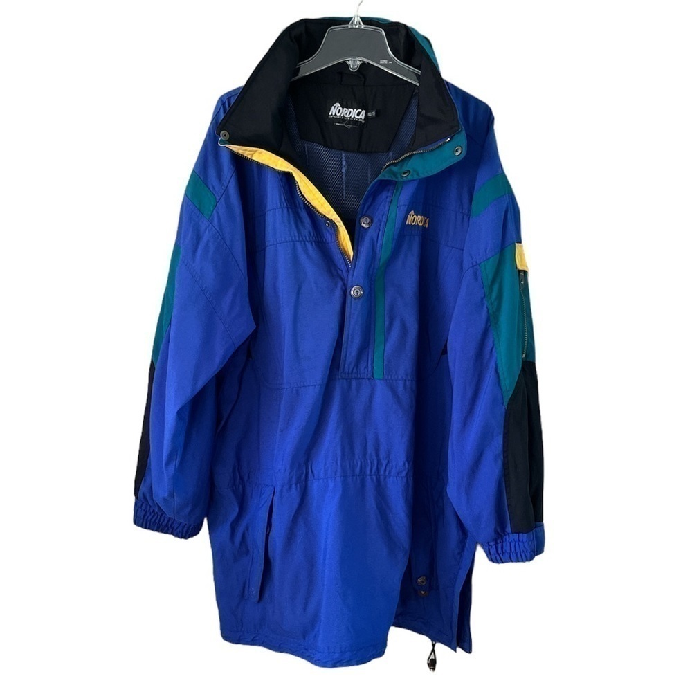 Vintage Nordica Sports System Pullover Ski Jacket Size XXL Side Front Zipper